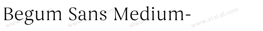 Begum Sans Medium字体转换